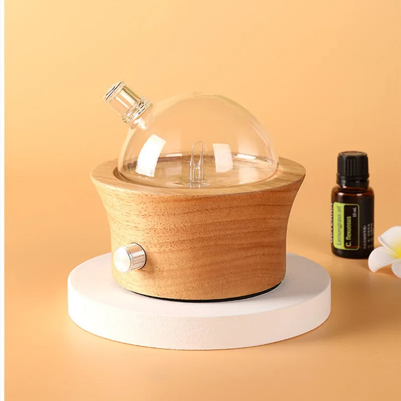 20ML Wooden Glass Aromatherapy Pure Essential Oils Diffuser Waterless Aroma Diffuser Air Nebulizer Household Humidifier For Home