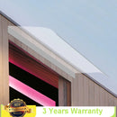 0.14in Thick Solid Curved Transparent Window Sunshade, Soundproof Outdoor Integrated Structure Canopy for Corridors and Terraces