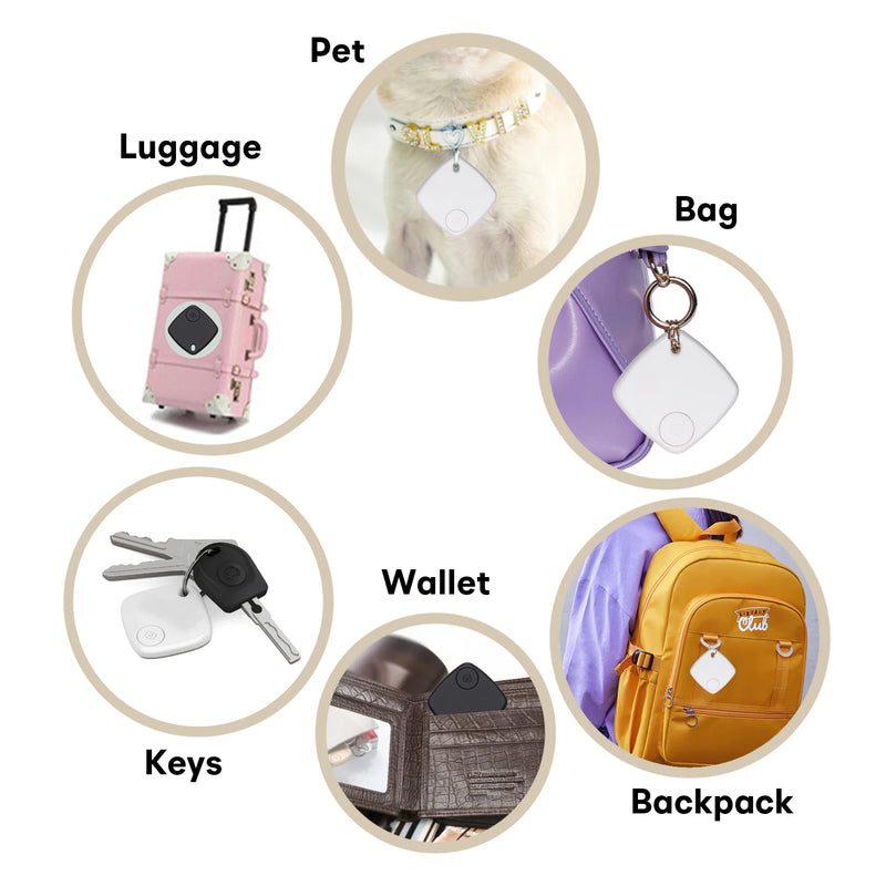 CUSAM Tuya Smart Tag Mini GPS Tracker Location Record Key Bag Child Pet Finder Wireless Bluetooth Anti-lost Alarm