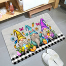 1Pc Lovely Gnome Print Door Mat Easter Motif Entrance Pad Washable Bath Rug Area Carpet For Kitchen Balcony Terrace Home Decor