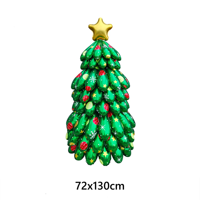 3D DIY Christmas Tree Aluminum Foil Balloon Splicing Christmas Tree Balloon Christmas Decoration Christmas 2024 Supplies