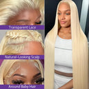 200 Density 613 Blonde Straight 13x4 Transparent Lace Frontal Wig 13x6 HD Lace Front Human Hair Wigs Brazilian For Women