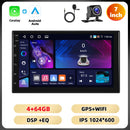 Podofo 4 + 64G 7 ''/9''/10.1 ''Car Radio Universal Android Multimedia Player WIFI GPS Navigation Carplay Android Auto DSP Car Audio