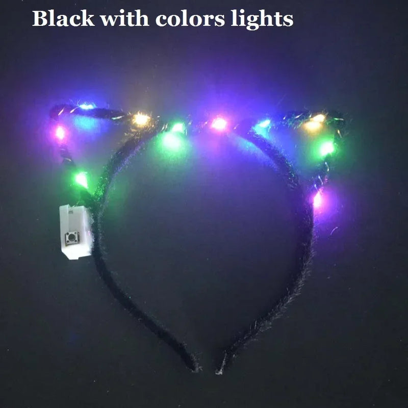 Princess Girl Butterfly Light Fairy Tutu LED Skirt Glow Flower Headband Birthday Gift Fancy Party Christmas Halloween Festival