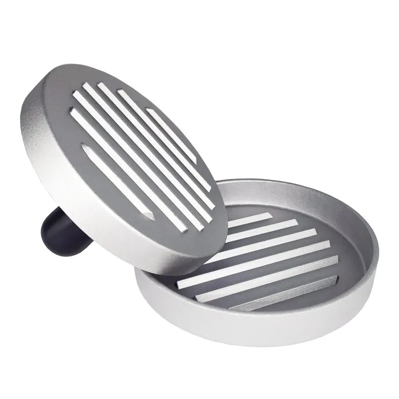 Food Grade Burger Press Patty Maker Aluminium Hamburger Mold Non-Stick with 100 Patty Papers