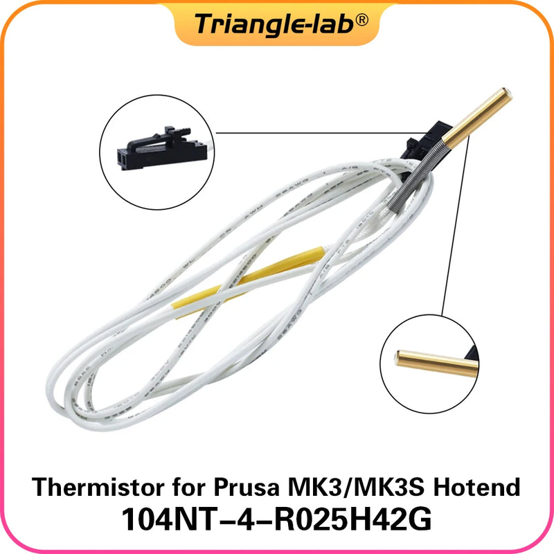 trianglelab 104NT-4-R025H42G  (same 104GT-2) Thermistor 70CM Custom plug for Prusa MK3 MK3S Hotend Use directly