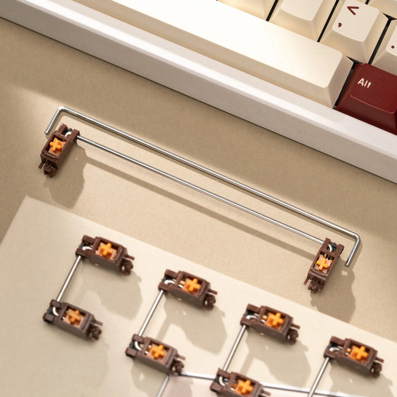 WS Stupid Keyboard Stabilizer Clip-in Stabilizers with 2u 6.25u 7u Wires PCB Mount Keyboard Stabilizers for Custom Keyboards