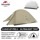 Naturehike Cloud Up 2 People Tent Ultralight 20D Camping Tent Waterproof Outdoor Hiking Travel Backpacking Cycling Fishing Tents