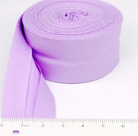 25mm (1“) width Bias Tape 100% Cotton Extra Soft for Baby Cloth Skin-friendly Fablic Bias Binding Tape Ironed Folded 12 yards