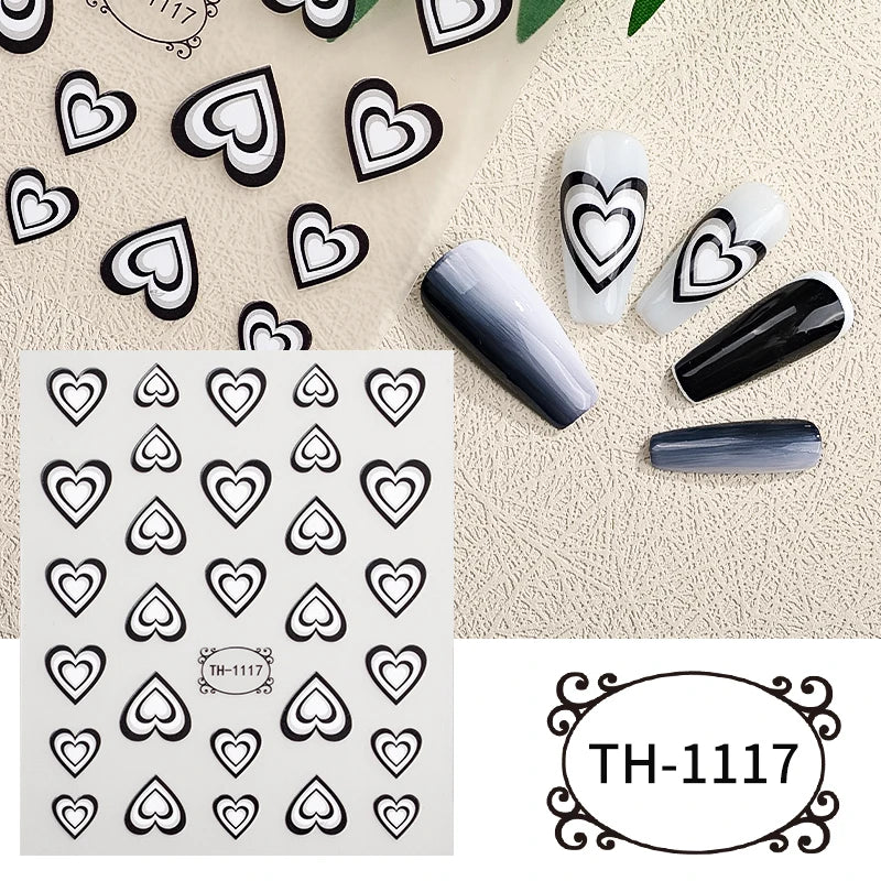 3D Bunny Nail Art Sticker Decals Decorations Easter Egg Design Cute Cartoon Rabbit Flower Nail Stickers Sliders for Manicure