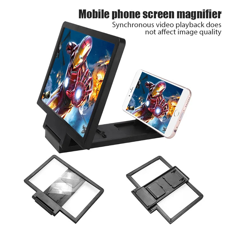 NEW 3D Screen Amplifier Mobile Phone HD Screen Video Glass Stand Magnifier For Phone Enlarged Screen Phone Stand Bracket