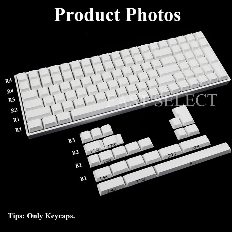 82 Blank Keycaps with Puller|Cherry Profile 1.5mm PBT Keyboard Caps|Oil Resistant Keycap for Mechanical Keyboard (Only Keycaps))