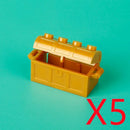 MOC Building Blocks Figures Accessories Cash Dollar Coin Bag Model Gold Silver Bar Colored Diamond Treasure Box Series Coffer