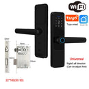 Wifi Smart Door Lock with Handle Keyless Entry Fingerprint Digital Lock Free App Remote Control Door 35-120mm