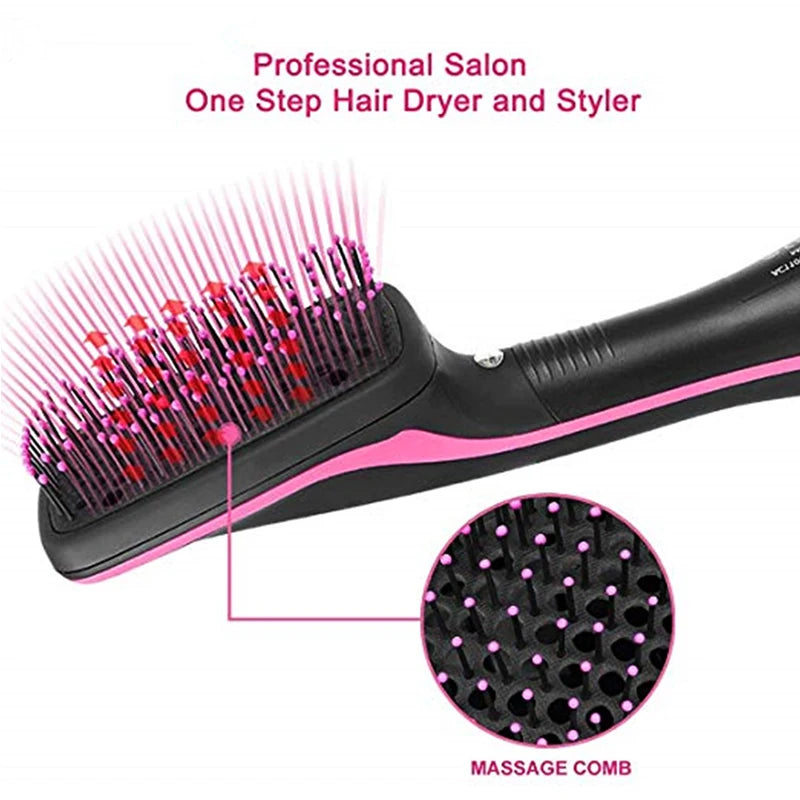 Hair Dryer Brush Portable Hot Air Brush Blow Dryer with Comb One Step Hair Dryer Comb Blower Brush Hair Straightener