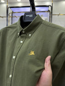 Brand Luxury Men's Shirt 100% Cotton Exquisite Embroidery Long Sleeve New Spring Korean Fashion Casual Shirt Men's Clothing 2024