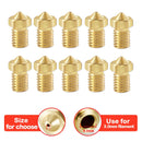 5/10pcs V6 M6 Threaded Nozzle All Metal 0.2/0.3/0.4/0.5/0.6mm for 1.75 Filament E-3-D V5 Anycubic i3 Mega Kobra Hotend Extruder