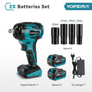 YOFIDRA 1/2" 1000N.M Brushless Electric Impact Wrench Handheld Cordless Car Screwdriver Drill Socket Set For Makita Battery Pin