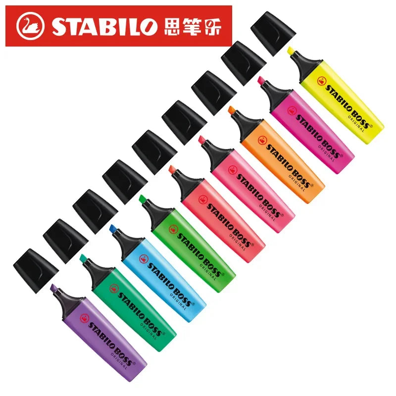 6/9/15 Colors Stabilo Boss Highlighter 70 Stroke Key Marker with Large-capacity Color Small Fresh Marker Art Stationery Supplies