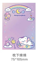 100pcs Memo Cute Bear Purple Pinky Message Notes Handbook Material Paper Girls Boys Notepads