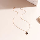 Simple Style Black Color Enamel Clover Necklaces & Pendants for Women Girl Femme Bijoux Colar Valentine's Day Trinket