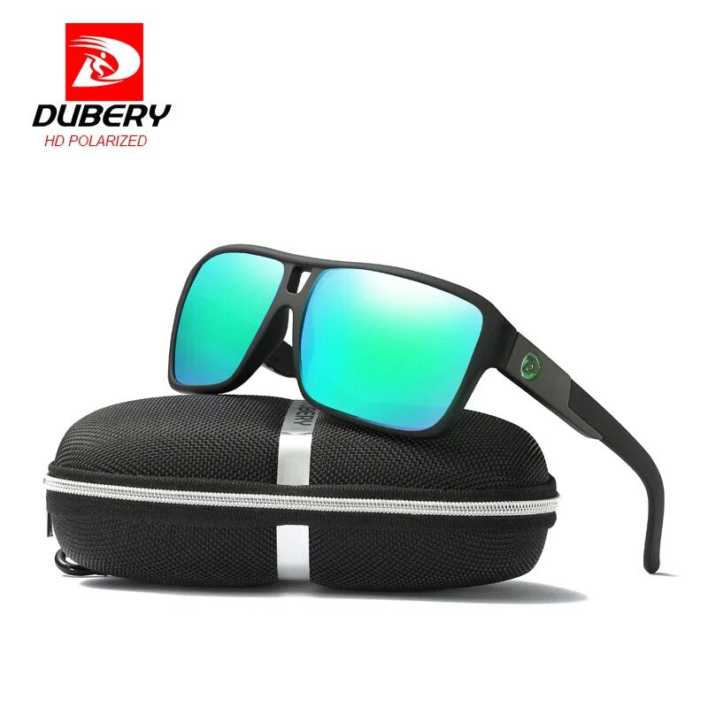 DUBERY New Sports Polarized Sunglasses for Men High Quality pesca e camping Green Lens Sunglasses Fashion Fishing Sun Glasses