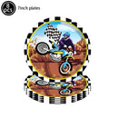 Dirt Bike Tablecloths Cup Napkins Motocross Birthday Party Favors Racing Motorcycle Theme Party Supplies Disposable Table Cover