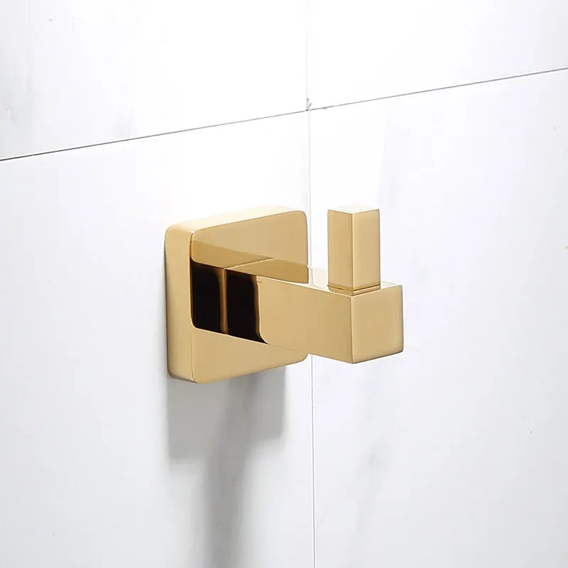 Luxury Golden Bathroom Brass Hardware Towel Rack Paper holder Toilet Brush Holder Towel Holder hook Row hook Activity bar