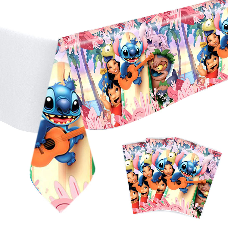 Disney Lilo&Stitch Party Gift Bags Kids Treat Party Supplies Blue Stitch Pink Angel Tablecloth For Kids Baby Shower Tablecover