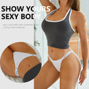 6PCS Cotton Brazilian Panties for Women Sexy Low Rise T-Back Panties Letter Elastic Waist Underpants Female Underwear Intimates