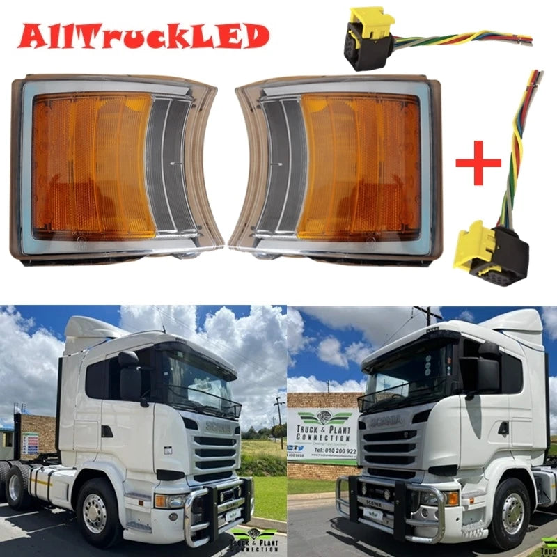 2x Led Turn Signal Light +_DRL For Scania P230 G480 R480 T470 For Scania Truck Turn Indicator Lamps OEM 1949900 2241544 2442637