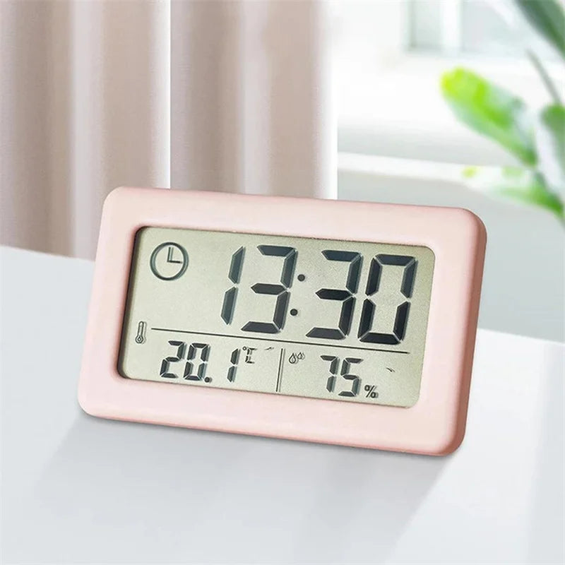 ChuHan Digital Clock Thermometer Hygrometer Meter LED Indoor Electronic Humidity Monitor Clock Desktop Table Clocks For Home
