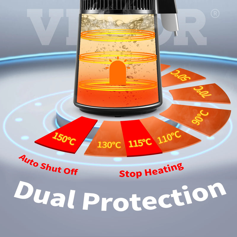 SucceBuy 4L Water Distiller Purifier Filter Dispenser Drinking Bottle Softener Temp Display Overheat Protection Home Appliance