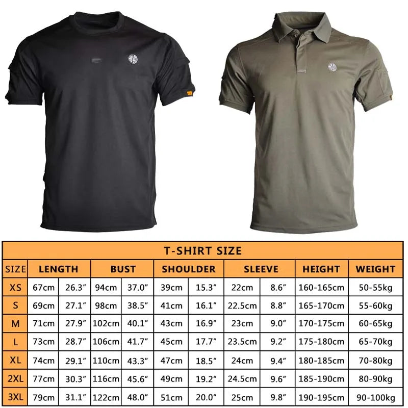 HAN WILD Multicam T-Shirt Tops Tactical Shirts Summer Solid Shirt Men Combat Short Sleeve Quick Drying Camping Hiking Clothes