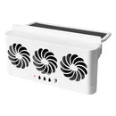 Solar Powered Car Radiator Cooling Fan with 3 Air Outlets Car Window Air Vent Fan USB Powered Auto Ventilation Fan for All Cars