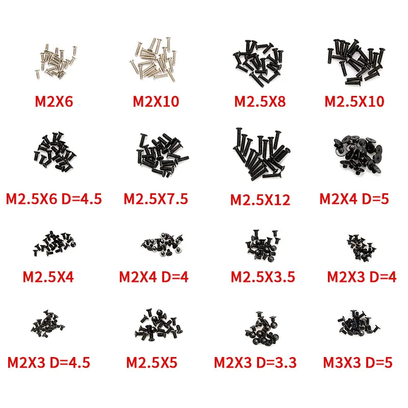 320pcs M2 M2.5 M3 Flat Head Phillips Screws Laptop Computer Notebook KM Screw Kit Repair Tool Use for IBM Dell Lenovo Samsung