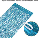 Tinsel Foil Fringe Curtain Red Gold Foil Fringe Backdrop Wall Curtains for Baby Shower Wedding Ocean Christmas Party Decorations