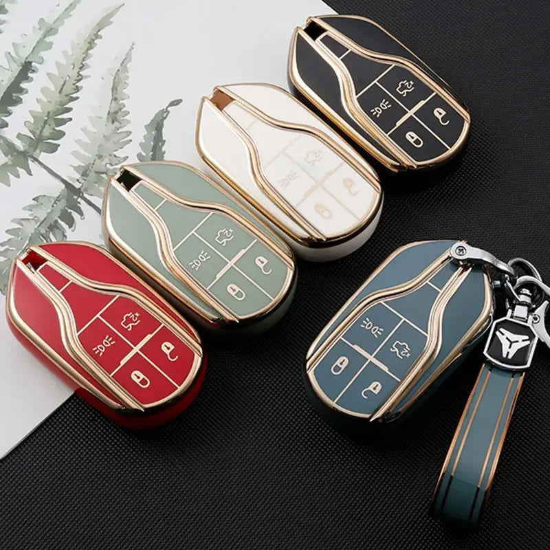 Car Key Case for Maserati Levante Ghibli Quattroporte GT Granturismo GranCabrio TPU Cover Shell Fob Protector Accessories