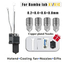 For Bambu P1P/X1C  Hotend Kit Hardened Steel Nozzle for Bambulab P1s Upgrade Hotend With Fan Complete for Bambu Lab X1 Carbon