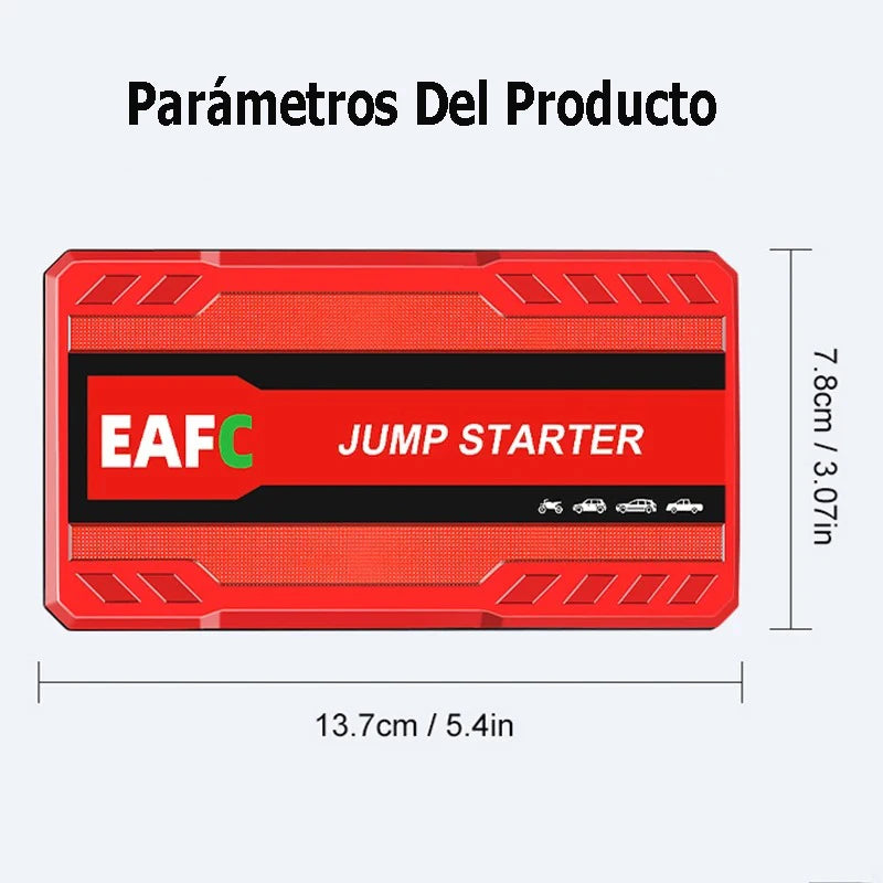 EAFC 12V Car Jump Starter 600A Power Bank Portable Car Battery Booster Charger Starting Device Auto Emergency Start-up Lighting
