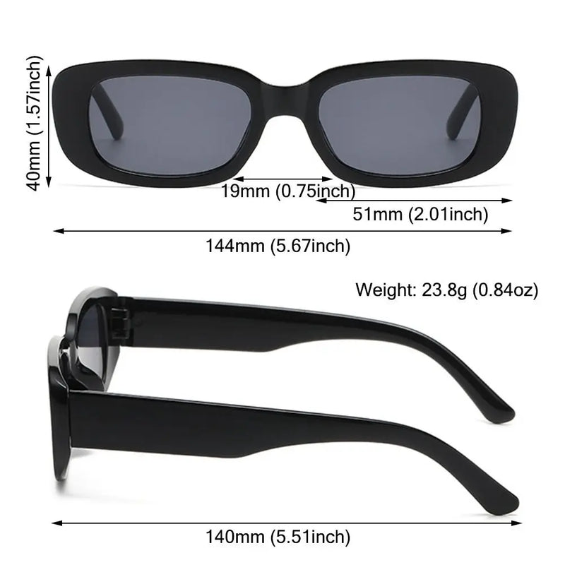 90’s Retro UV400 Protection Vintage Shades Rectangle Sunglasses Sunglasses for Women Men Y2K Sun Glasses