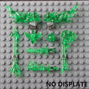 5PCS Cartoon Special Effects Pieces Arm Fist Wind Lightning Leg Flames Weapons Accessories Assemble Scene Bricks Kids for Toys