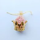 10/12/15/24pcs Wedding Organza Bags Golden Crown Shape Candy Bag Wedding party Yarn Drawstring Clear Candy Gift Boxes Clear