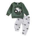 Toddler Boys Outfit Dinosaur Print Short Sleeve T-Shirt with Drawstring Waist Shorts Kids Clothing Set for Summer