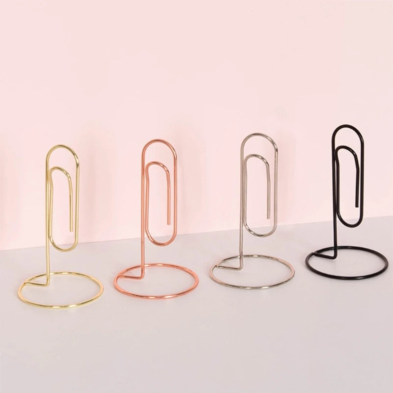 Nordic Paper Clip Table Card Memo Holder Stand Photo Clips Holder Message Folder Desk Stand for Paper Note Memory Photo