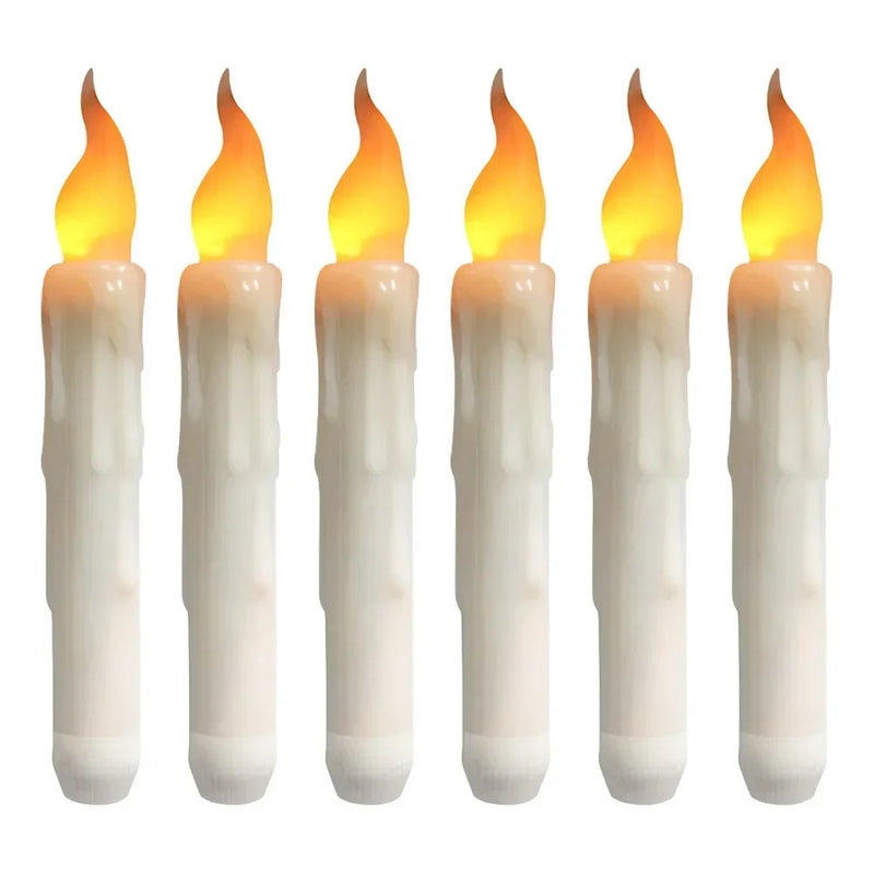 Floating LED Candles with Magic Wand Remote Control Flameless Remote Taper Electronic Candle Christmas Party Decor Candle Lights