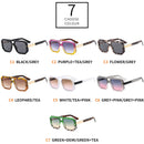 SHAUNA Double Bridges Women Luxury Sunglasses Retro Brand Designer Square Clear Gradient Shades UV400 Men Rivets Sun Glasses