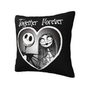 Custom Halloween Skull Jack Sally Throw Pillow Case Home Decor Nightmare Before Christmas Movie Cushion Cover Square Pillowcase