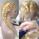 HD Lace Frontal Honey Blonde Wig Human Hair 13x6 28 Inch Blonde Lace Front Wigs Human Hair Pre Plucked 210% Density Body Wave