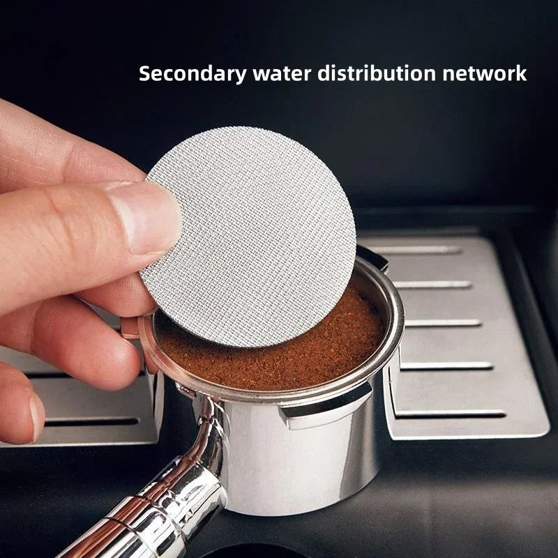 51/53/58mm Stainless steel Reusable Coffee Filter Screen Heat Resistant Mesh Portafilter Coffee Puck Screen for Espresso Machine